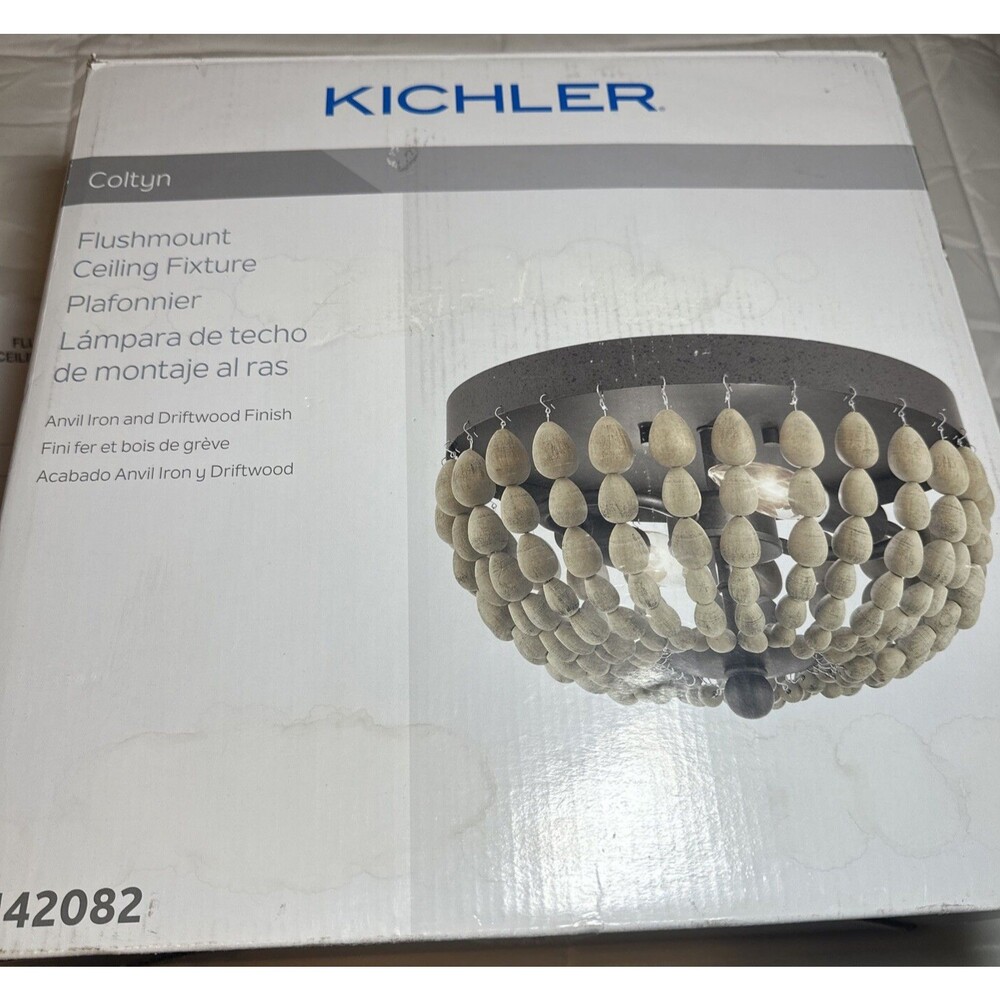 Kichler Coltyn Flush Mount Light Driftwood Beads